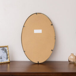 Melody Maison Gold Oval Metal Framed Wall Mirror - 60Cm X 40Cm - thumbnail 6