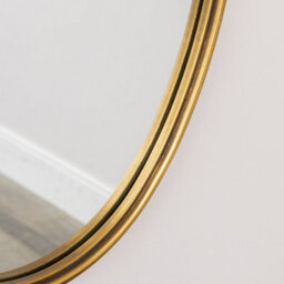 Melody Maison Gold Oval Metal Framed Wall Mirror - 60Cm X 40Cm - thumbnail 3
