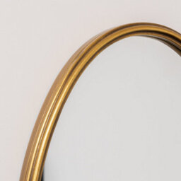 Melody Maison Gold Oval Metal Framed Wall Mirror - 60Cm X 40Cm - thumbnail 2