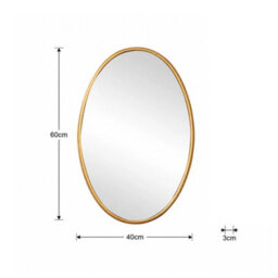 Melody Maison Gold Oval Metal Framed Wall Mirror - 60Cm X 40Cm - thumbnail 8