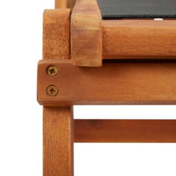 Walplus Outdoor Deck Chair Solid Acacia Wood And Textilene - thumbnail 6