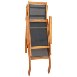 Walplus Outdoor Deck Chair Solid Acacia Wood And Textilene - thumbnail 5