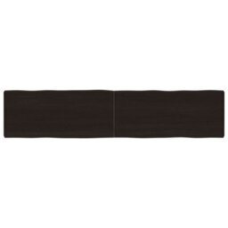 Berkfield Table Top Dark Brown 180X40X(2-6) Cm Treated Solid Wood Live Edge - thumbnail 2