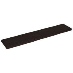 Berkfield Table Top Dark Brown 180X40X(2-6) Cm Treated Solid Wood Live Edge - thumbnail 4