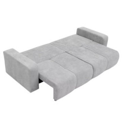 Sofa Bed With Storage Modern Velour Upholstery, Stylish And Functional By Furyn Grey - thumbnail 6