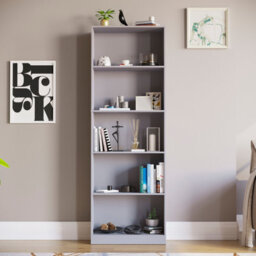 Lassic Vida Designs Cambridge Grey 5 Tier Extra Large Bookcase Freestanding Shelving Unit (H)1750mm (W)600mm (D)240mm - thumbnail 5