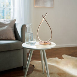 Eglo Palozza Led Table Lamp, Warm White 3000K, Rose Gold Aluminium, Modern Decorative Indoor Lighting - thumbnail 1