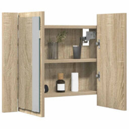 Walplus Led Bathroom Mirror Cabinet Sonoma Oak 60X12X45 Cm Acrylic - thumbnail 7