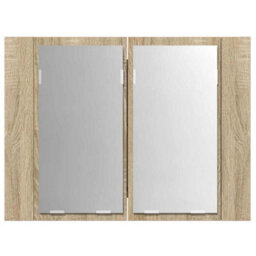 Walplus Led Bathroom Mirror Cabinet Sonoma Oak 60X12X45 Cm Acrylic - thumbnail 9