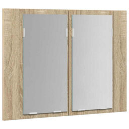 Walplus Led Bathroom Mirror Cabinet Sonoma Oak 60X12X45 Cm Acrylic - thumbnail 8