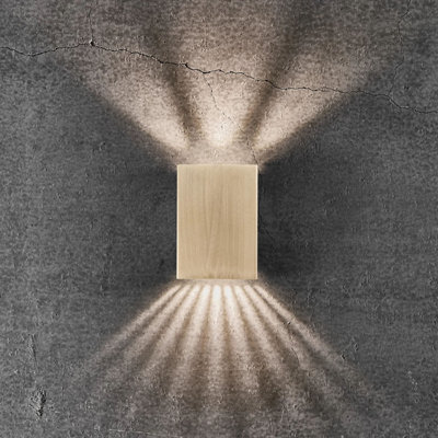 Nordlux Fold Outdoor Brass Wall Light Coastal/marine Safe Brass,mains Led - image 1