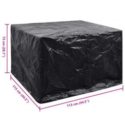 Vidaxl Garden Furniture Cover 4 Person Poly Rattan Set 8 Eyelets 113 X 113Cm - thumbnail 6