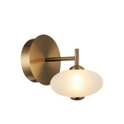 Luminosa Lighting Luminosa Nico Globe Wall Lights Black, Gold 3000K Warm White - thumbnail 2