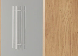 Seconique Seville 2 Door Wardrobe In Oak And Grey Sheen Finish - thumbnail 3