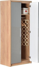 Seconique Seville 2 Door Wardrobe In Oak And Grey Sheen Finish - thumbnail 4