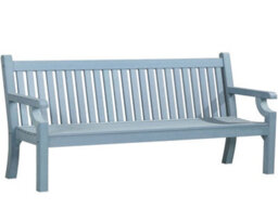 Winawood Sandwick 4 Seater Wood Effect Bench - Powder Blue - thumbnail 1