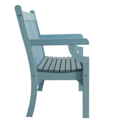 Winawood Sandwick 4 Seater Wood Effect Bench - Powder Blue - thumbnail 4