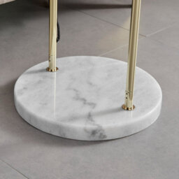 Furniturebox Uk Danielle Floor Lamp With Teal Velvet Shade And A Brass And Marble Base - thumbnail 6