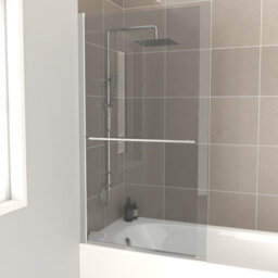 Nes Home Bathroom Round Knobs Towel Bar For Bath Screen - thumbnail 4