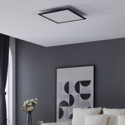 Eglo Salobrena 1 Ultra-Slim Modern Black Square Led Ceiling Light Wbs - thumbnail 2
