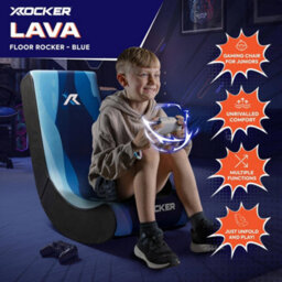 X Rocker Video Rocker Gaming Chair For Kids - Lava Blue - thumbnail 2