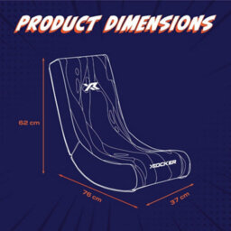 X Rocker Video Rocker Gaming Chair For Kids - Lava Blue - thumbnail 7