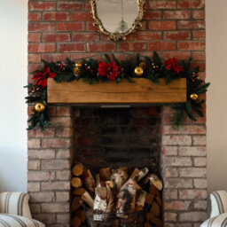 Samuel Alexander 180Cm (6Ft) Deluxe Red And Gold Poinsettia Christmas Garland Decoration - thumbnail 5