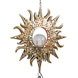 Solar Wind Chimes Lights - Sun Design Led Night Light For Outdoor Garden Waterproof Metal Windbell Chime For Patio Deck - thumbnail 6