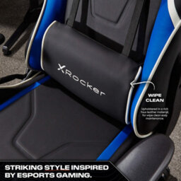 X Rocker Agility Compact Ergonomic Esports Gaming Chair For Juniors - Black / Blue - thumbnail 4