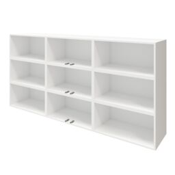 GoodHome Atomia 6 Door Matt White Bookcase (H)112.5Cm X (W)225Cm X (D)35Cm - thumbnail 3