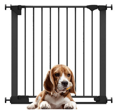 Bettacare Safestep Dog Gate, Black, 82Cm - 89Cm, Extra Low Walkthough, 67Cm Extra Wide Doorway, One Piece Extra Wide Pet Gate - image 1