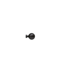 Unknown 28mm Fixed Length Metal Eyelet Curtain Pole Set In Black - Met Ball Finial, 160Cm - thumbnail 2