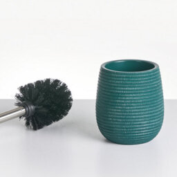 Beliani 5-Piece Bathroom Accessories Set Quilca Teal - thumbnail 6