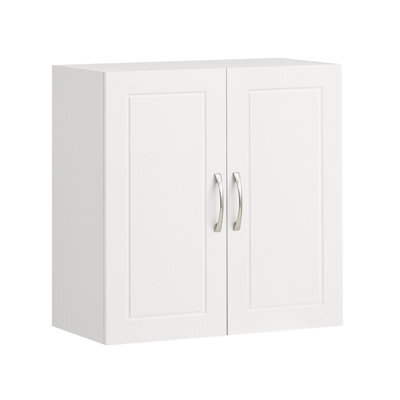 Sobuy Frg231-W,wall Cabinet Mounted Storage Unit With Adjustable Shelf And 2 Doors - image 1