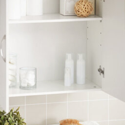 Sobuy Frg231-W,wall Cabinet Mounted Storage Unit With Adjustable Shelf And 2 Doors - thumbnail 8