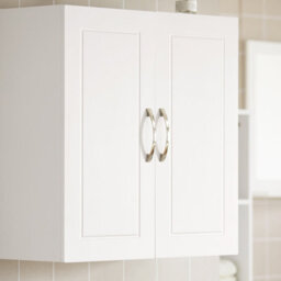 Sobuy Frg231-W,wall Cabinet Mounted Storage Unit With Adjustable Shelf And 2 Doors - thumbnail 5