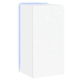 Berkfield Tv Wall Cabinet With Led Lights White 40.5X35X80 Cm - thumbnail 2