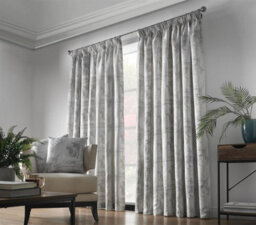 Luxury Living Fiji Pencil Pleat Taped Top Curtains Silver