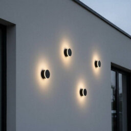 Ultra Beam Lighting Ultrabeam Round Black Outdoor Led Wall Light 4 Watt Led 400 Lumen Dia. 102mm - thumbnail 3