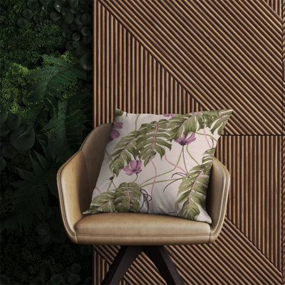 Warren Reed Designer Pink Cosmos Flowers Outdoor Cushion 60Cm X 60Cm