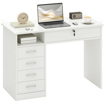 Modern Computer Desk Gaming Workstation W/ Lockable - image 1