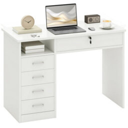 Modern Computer Desk Gaming Workstation W/ Lockable - thumbnail 1