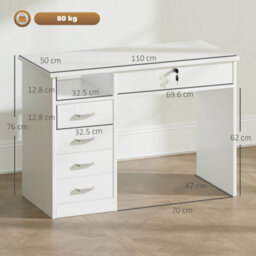 Modern Computer Desk Gaming Workstation W/ Lockable - thumbnail 2