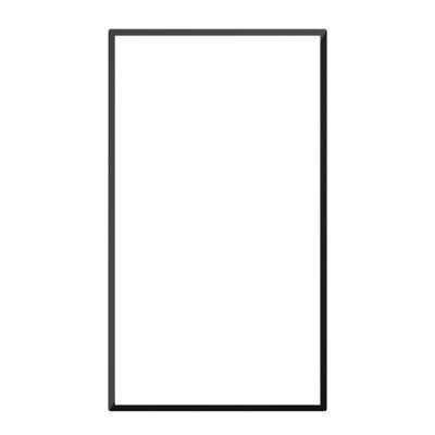 Premium Kitchens Ethos Matt Black Modern Tall Glazed Cabinet Door (W)500mm (H)895mm (T)18mm - image 1