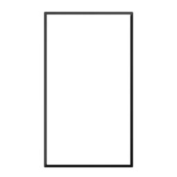 Premium Kitchens Ethos Matt Black Modern Tall Glazed Cabinet Door (W)500mm (H)895mm (T)18mm - thumbnail 1