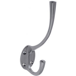 Loops Elegant Solid Brass Hat And Coat Hook In Dark Bronze Finish - 142mm - Wall Mounted Clothing Hook