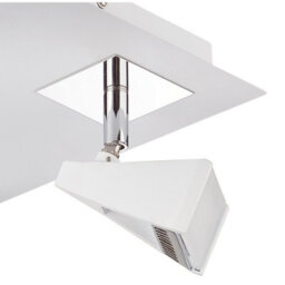 Luminosa Lighting Luminosa Filippo Spot Light 4 Light Led Square 20W 3000K, 1750Lm, Matt White/polished Chrome - thumbnail 7