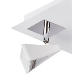 Luminosa Lighting Luminosa Filippo Spot Light 4 Light Led Square 20W 3000K, 1750Lm, Matt White/polished Chrome - thumbnail 8