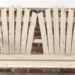 Outsunny 2 Seater Garden Bench W/ Wheel-Shaped Armrests Natural Wood - thumbnail 9