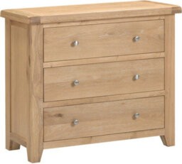 Seconique Windsor 3 Drawer Chest Natural Oak  Fully Assembled - thumbnail 2